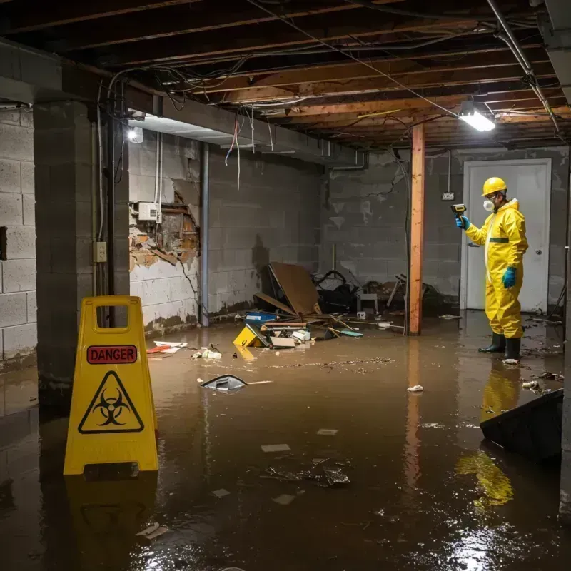 Flooded Basement Electrical Hazard in Hall County, TX Property